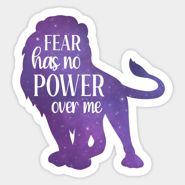 Brave Lion Positive Message for Courage and Encouragement Sticker by ichewsyou